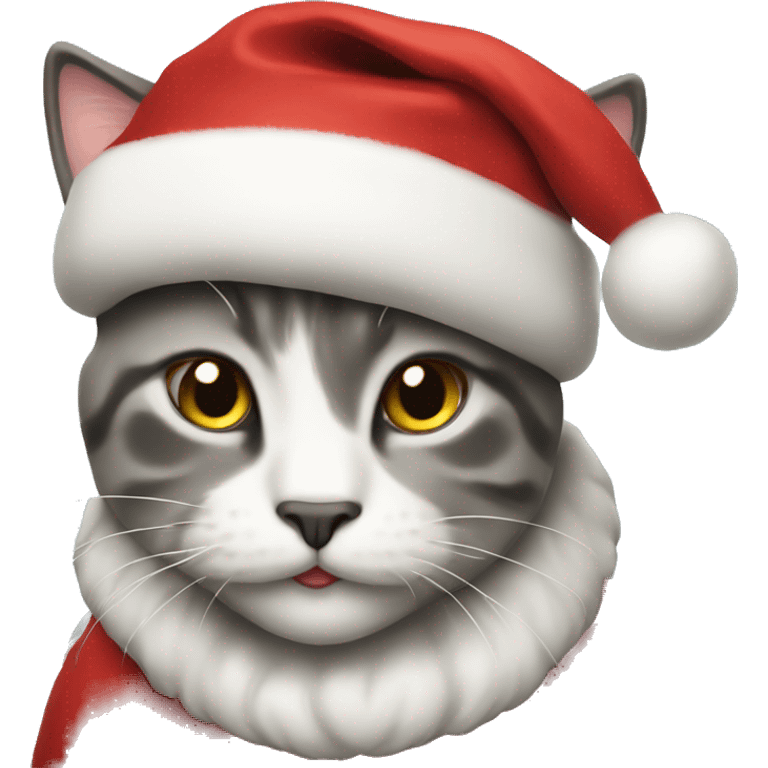 Santa kitty emoji