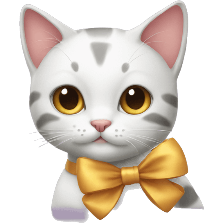 Cat with bow emoji