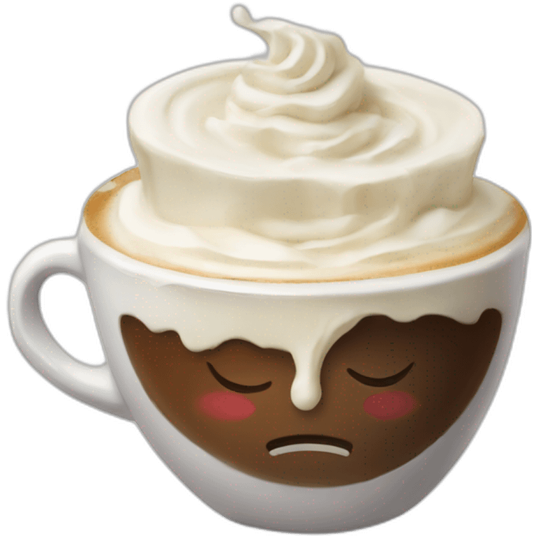 Coffee with wipped cream emoji