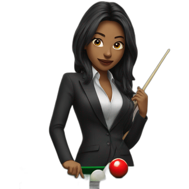 Hot women on snooker table emoji