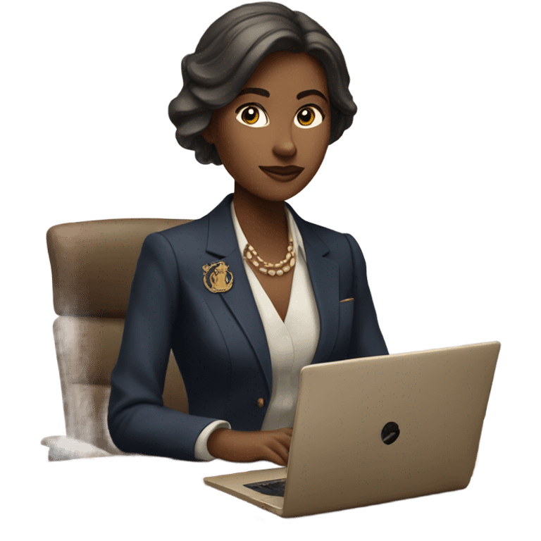 Ralph lauren women working at desk emoji