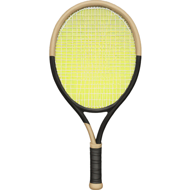 tennis beige and black racket  emoji