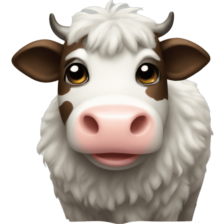 Fluffy cow emoji