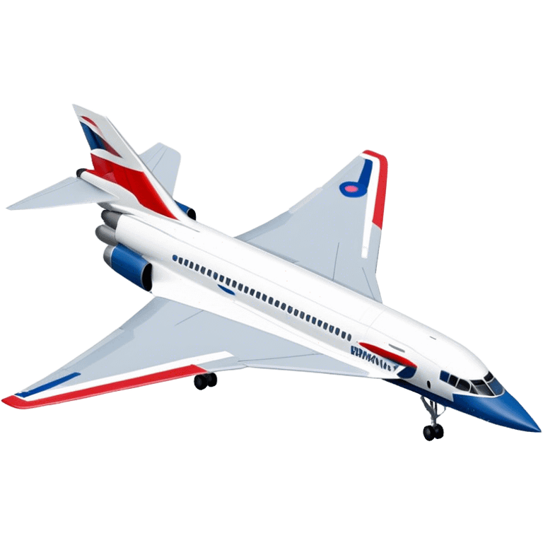 Concorde - British Airways (Model Year: 2020) (Iconic colour: White with blue and red) emoji