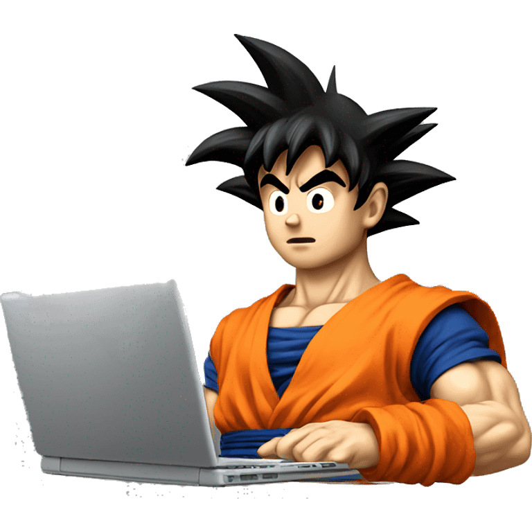 goku coding on laptop emoji