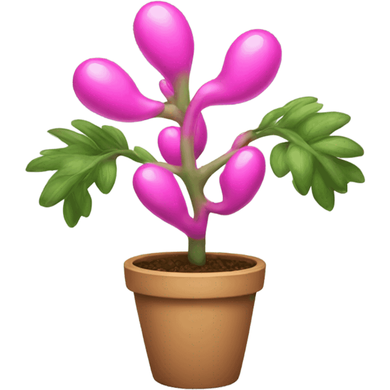 Pink smile plant emoji