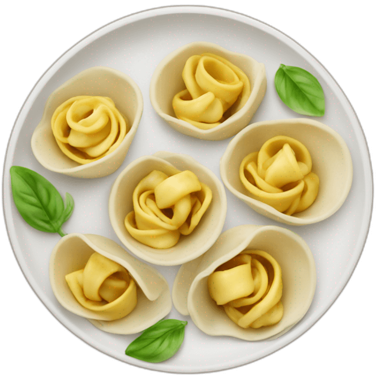 Plate with Tortellini emoji