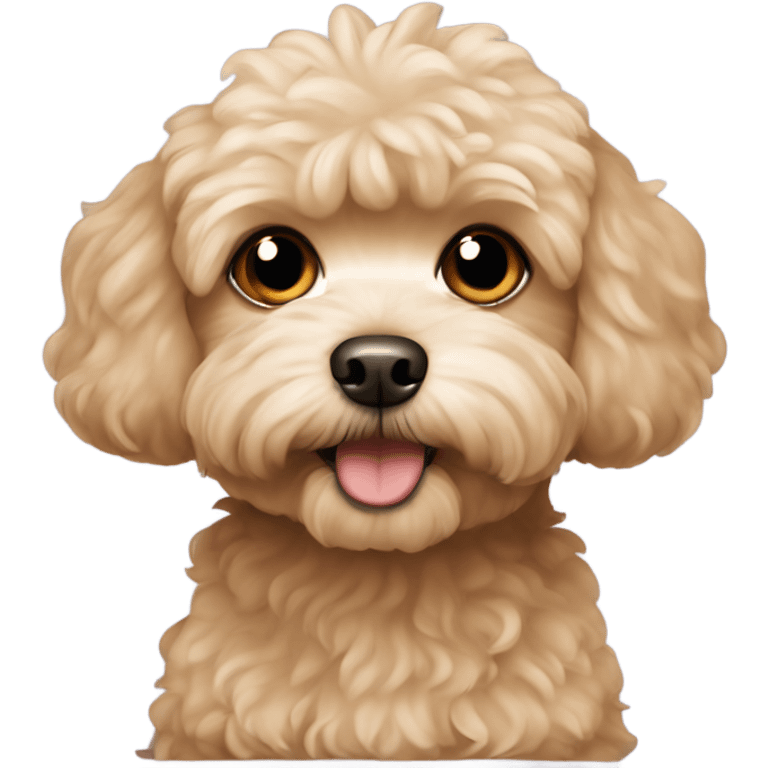 light brown maltipoo dog emoji