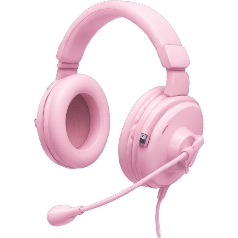 pastel pink gaming headset with microphone  emoji