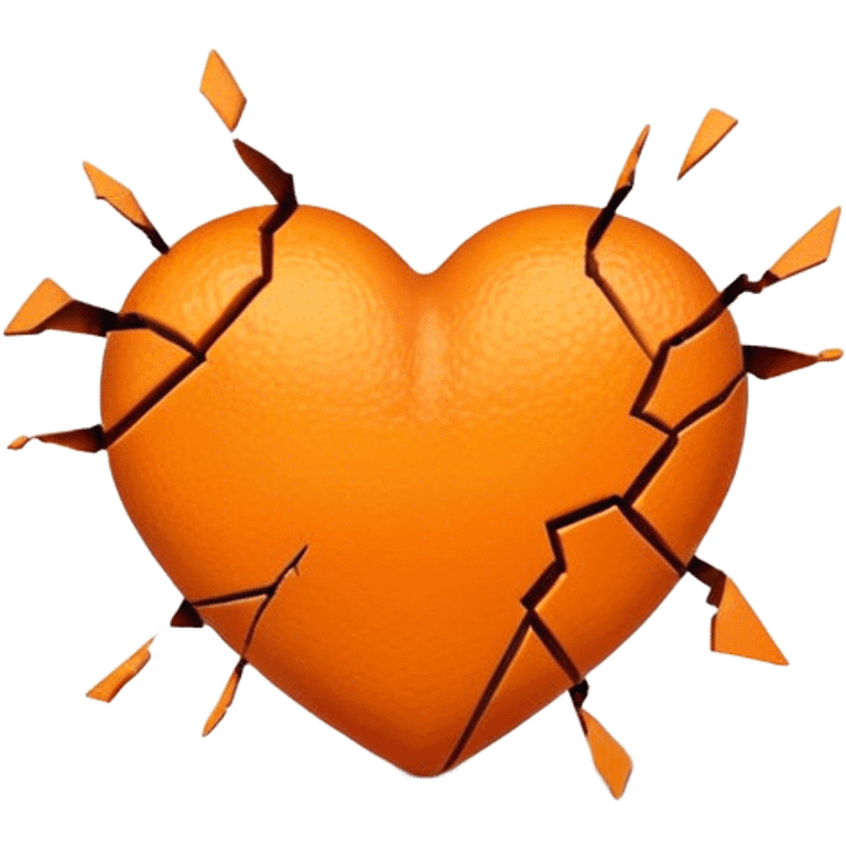 broken heart orange emoji