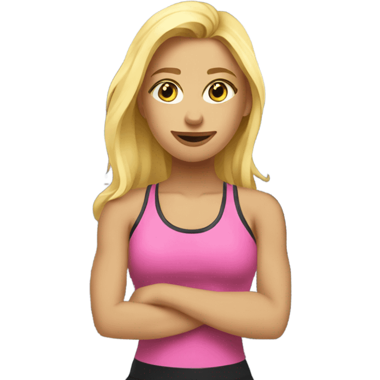 Blonde girl at the gym emoji