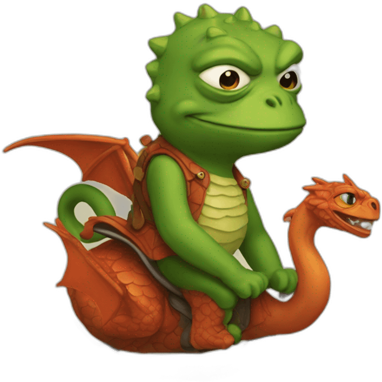 pepe riding dragon emoji