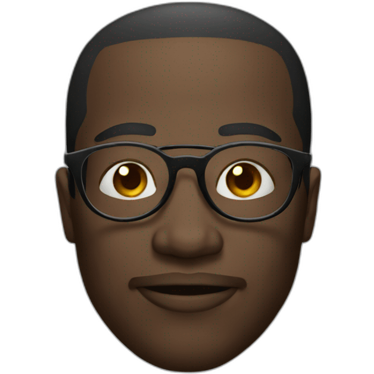 African man in round glasses emoji