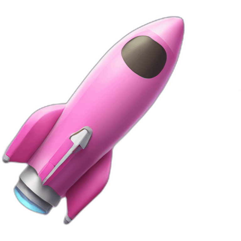 a pink rocket ship emoji