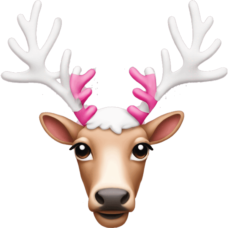 Pink reindeer  emoji