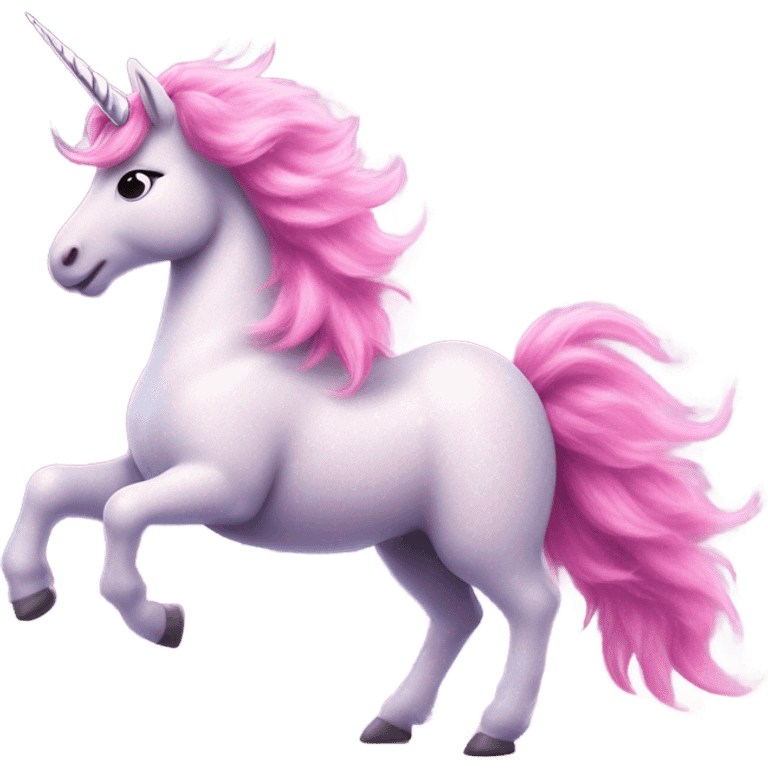 pink fluffy unicorn dancing on rainbows  emoji