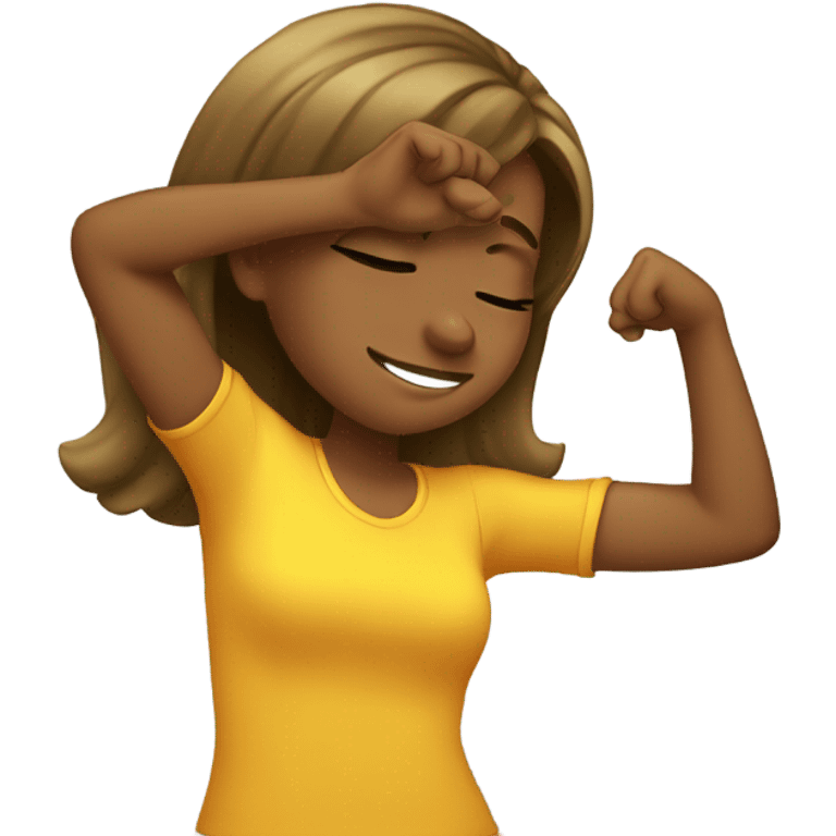 girl dabbing  emoji