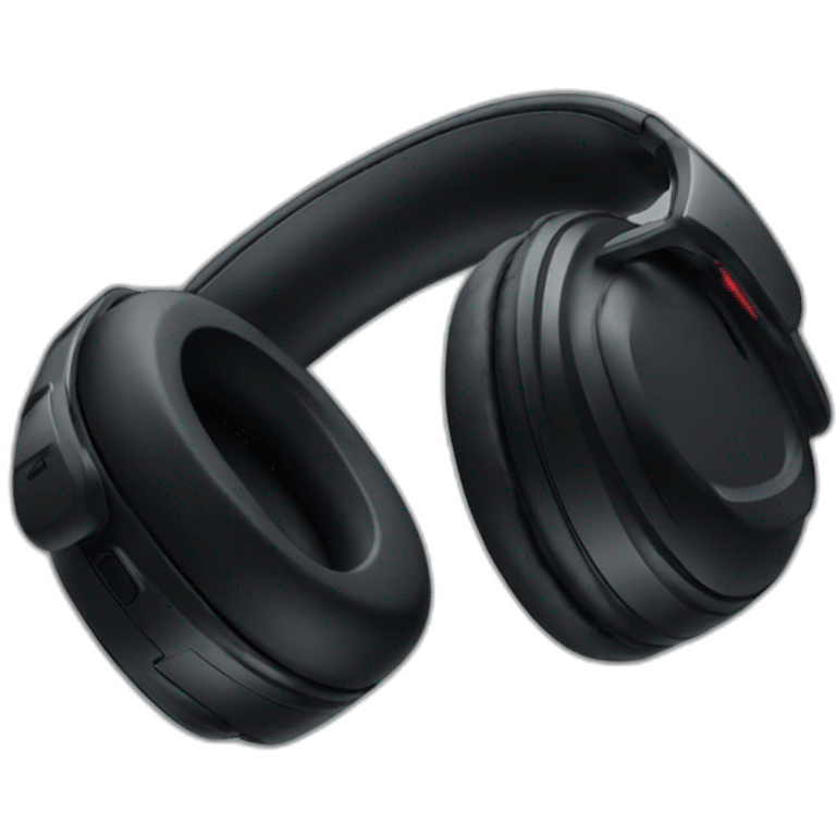 Black TWS headphones emoji