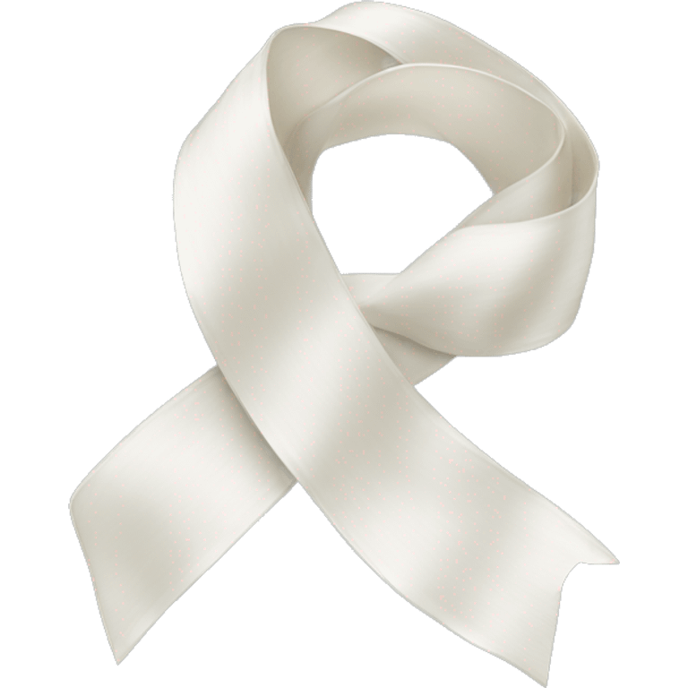 white silk ribbon emoji