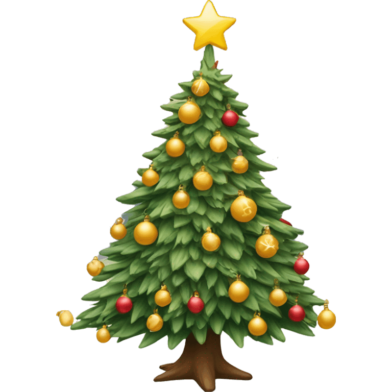 christmastree with cand emoji