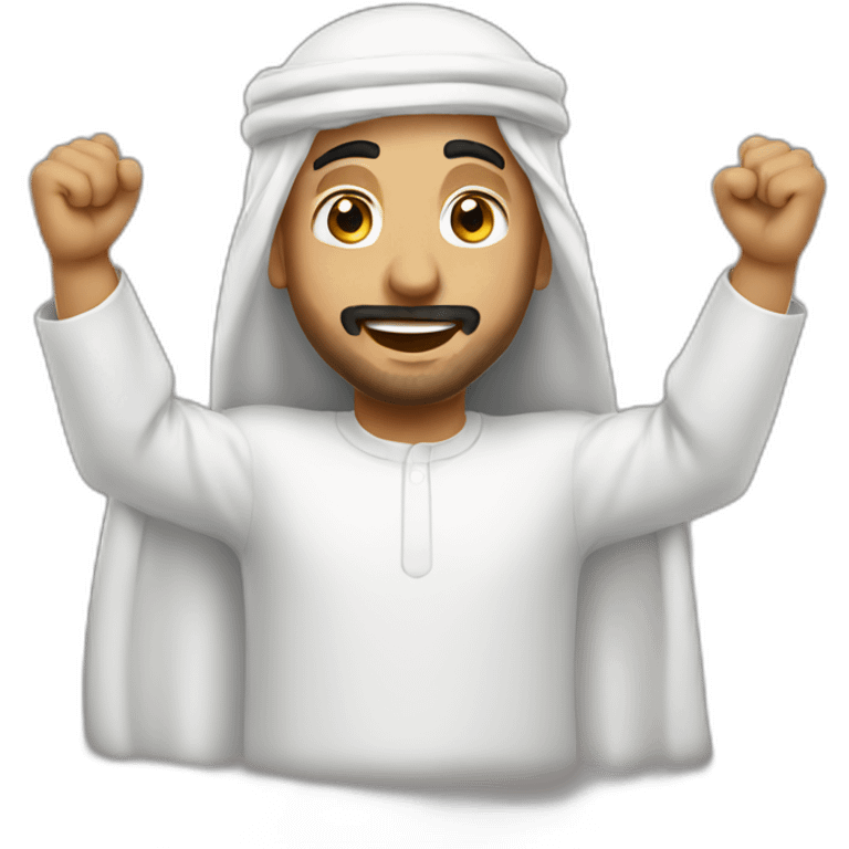 kuwaiti man cheering emoji