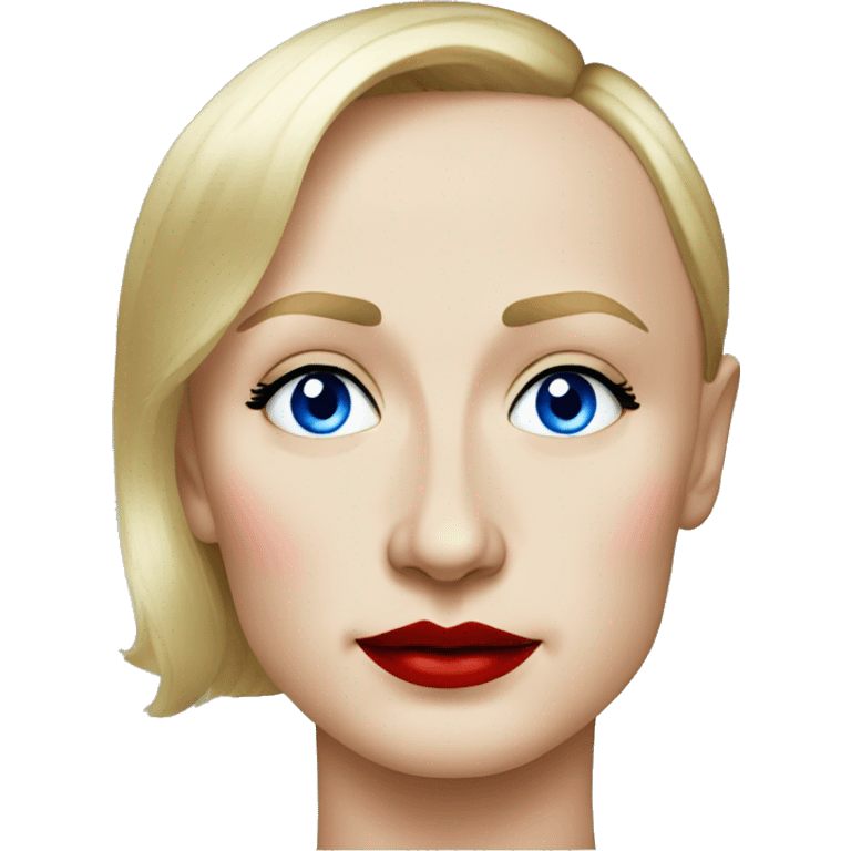 Vladimir Putin with red lipstick and blue eyeshadows emoji