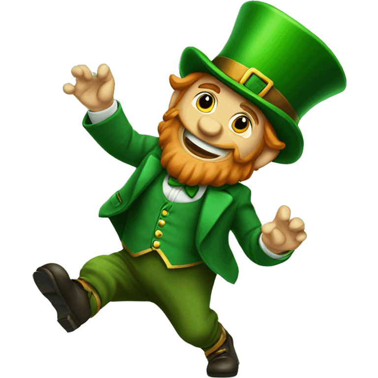 Leprechauns dancing emoji