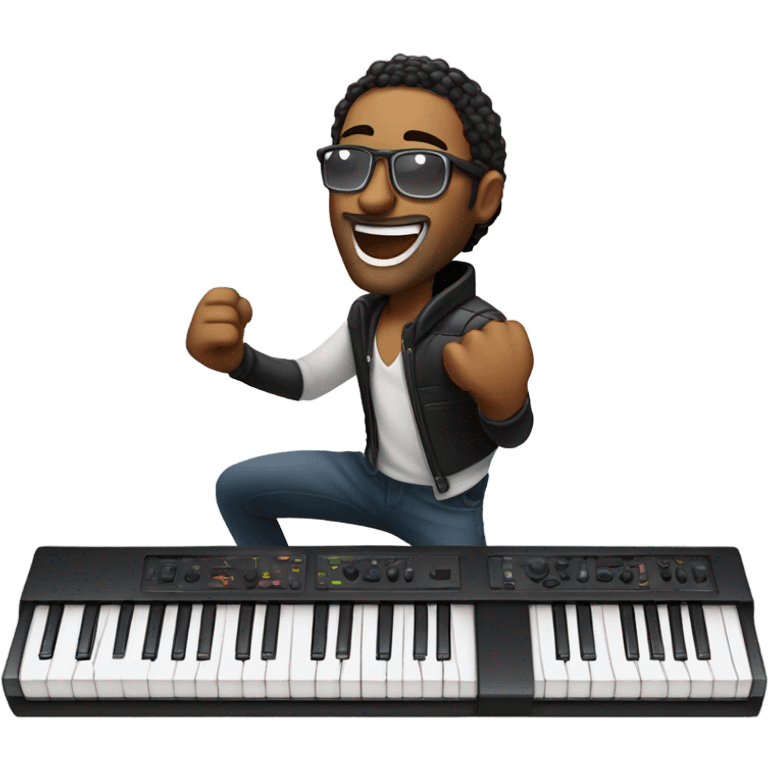 cocky keyboard player emoji