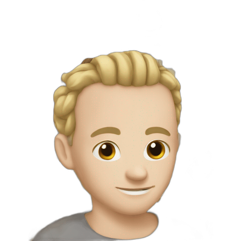 white man with a bun emoji