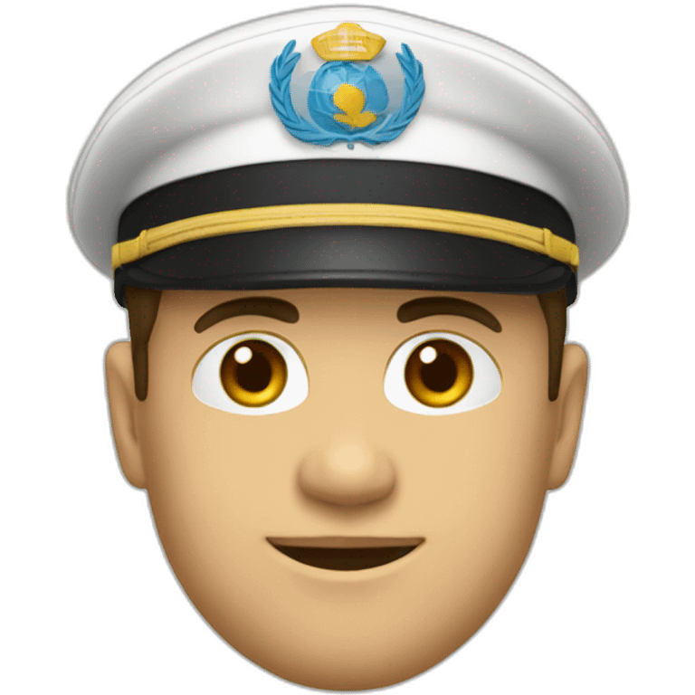 Un salut militaire avec un casquette de marin emoji