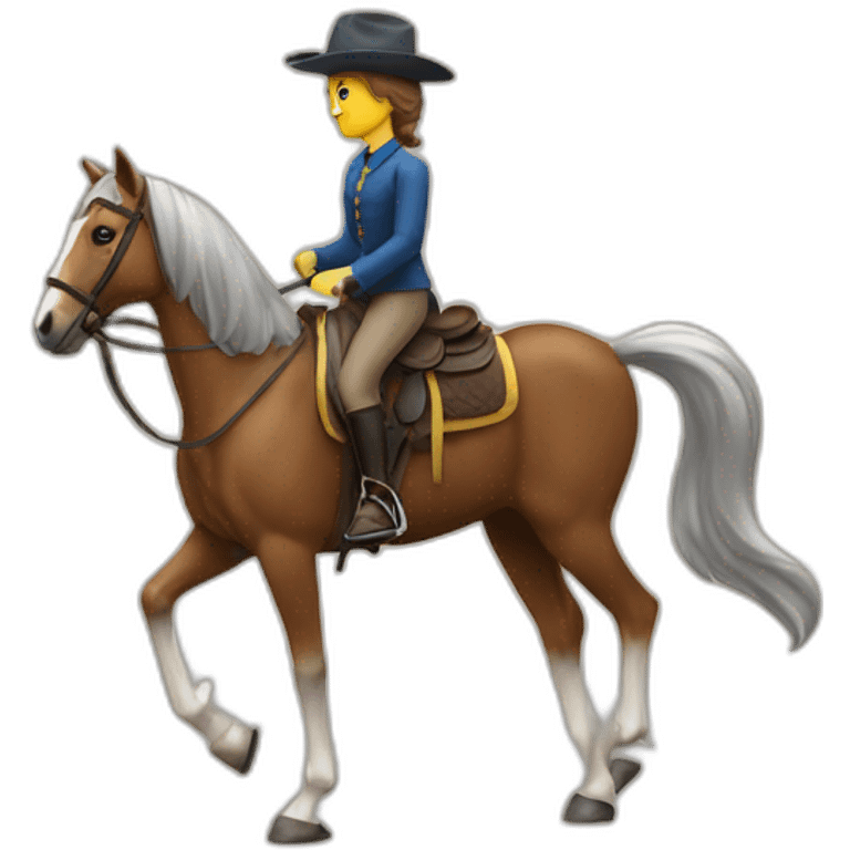 Chat sur cheval emoji