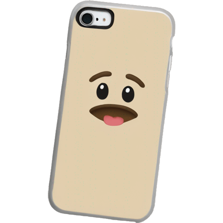 iPhone case beige  emoji