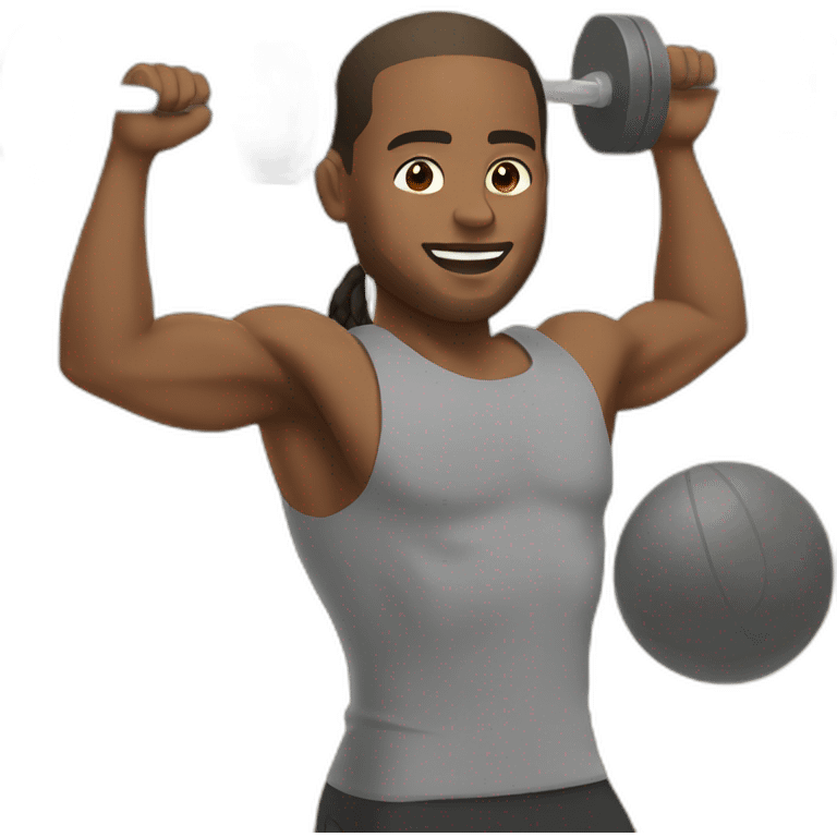 Black Man training  emoji