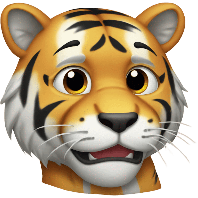 Crying tiger emoji