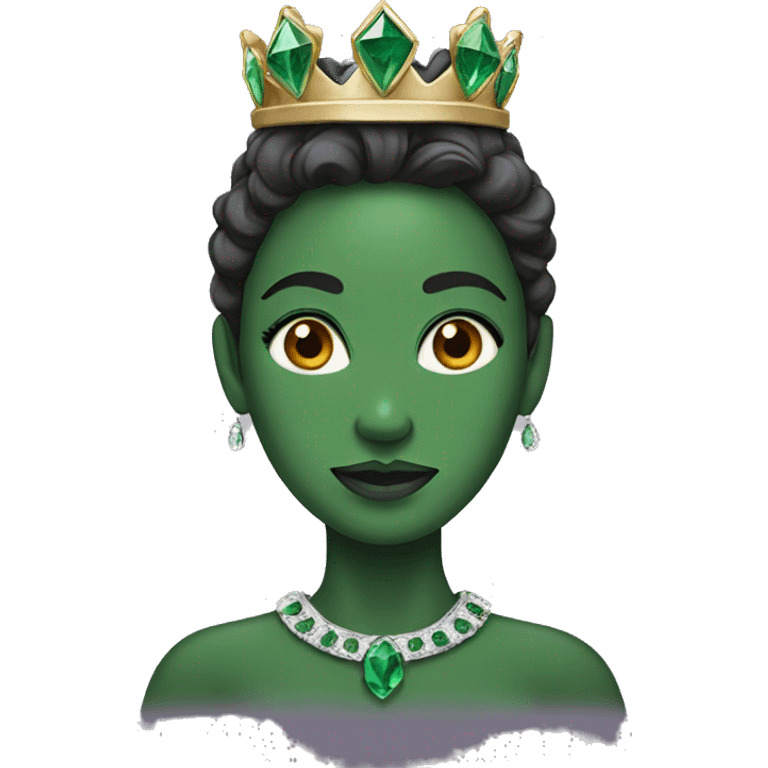  emerald woman with a crown  emoji