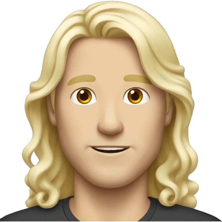 white male longerish hair blonde emoji