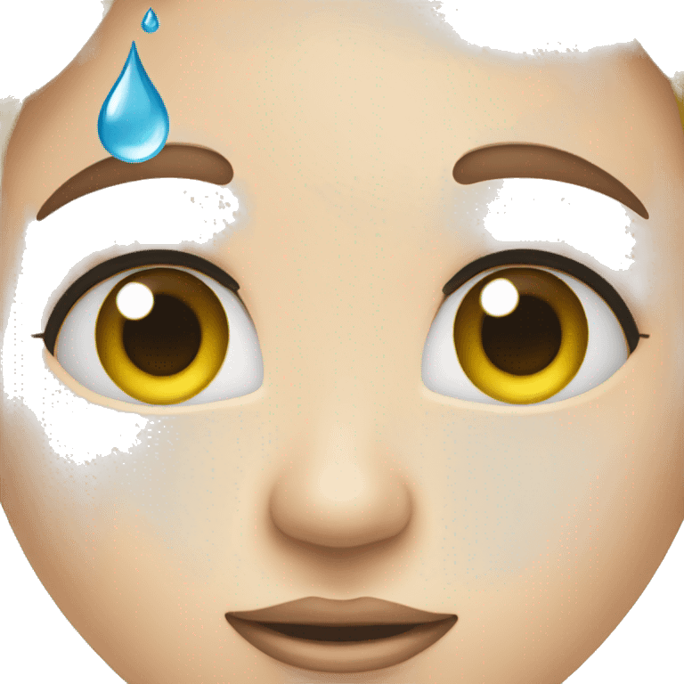 water droplet on face emoji