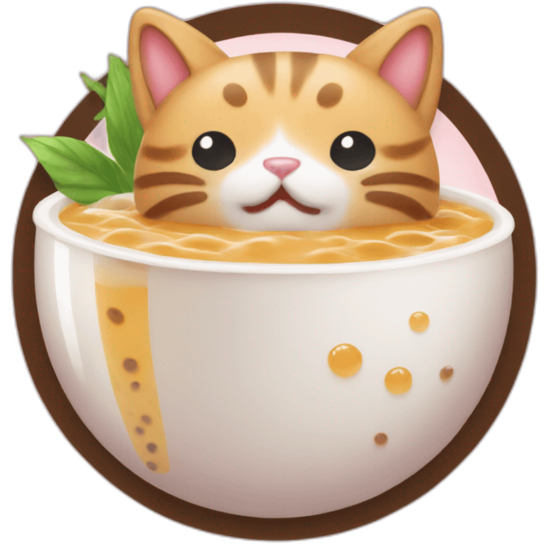 cat bubble tea emoji