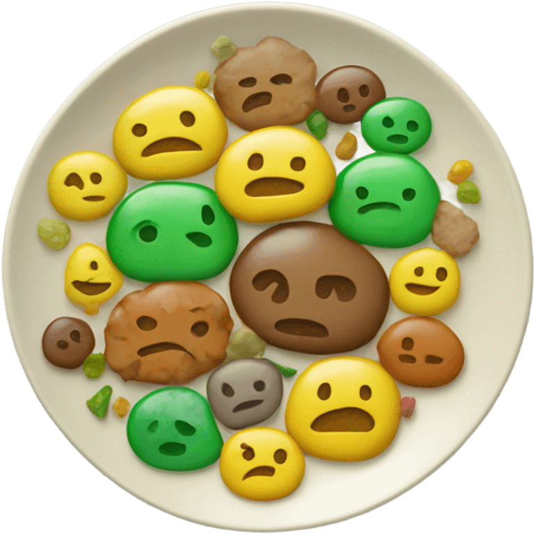 Boogers on a plate emoji