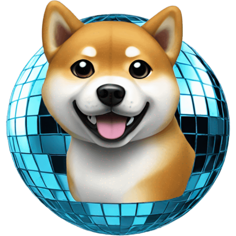 Shiba Inu disco ball emoji