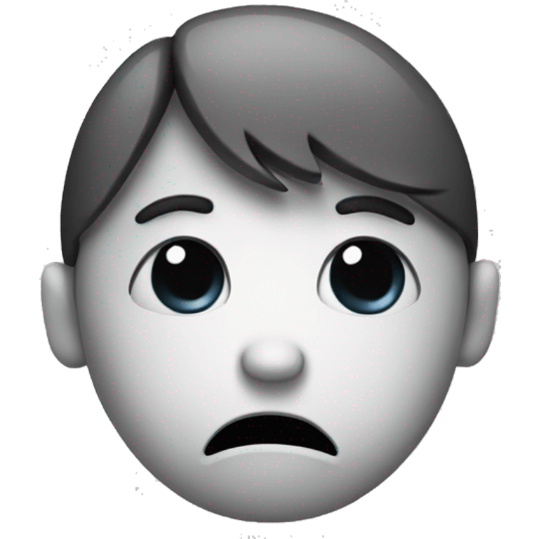 3d sad emoji with a little tear emoji