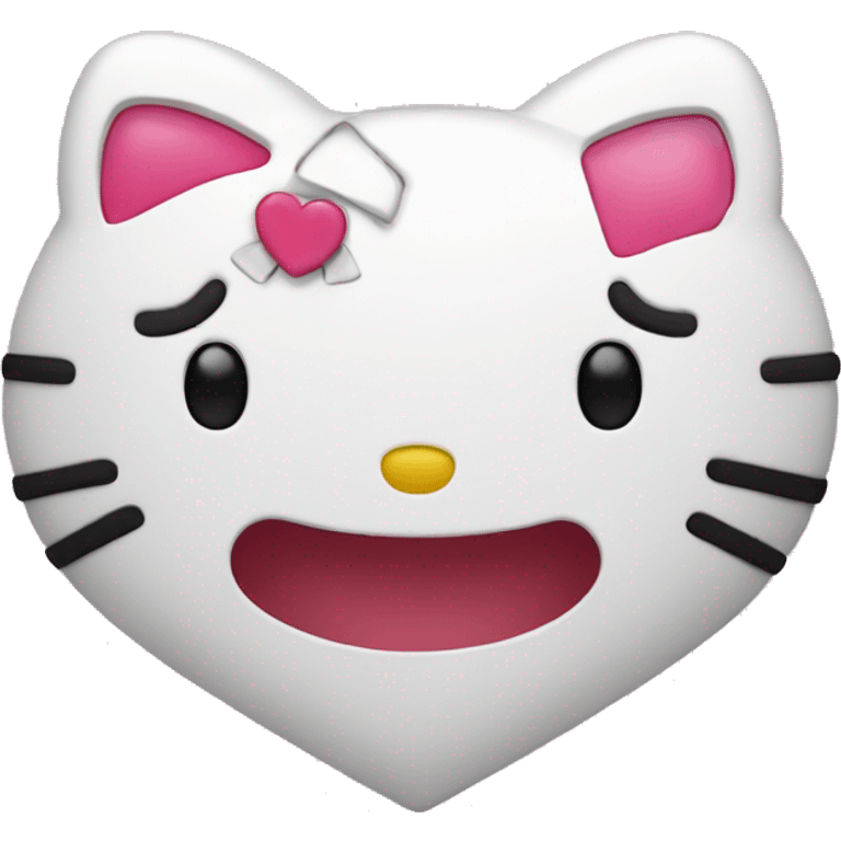 hello kitty themed heart emoji