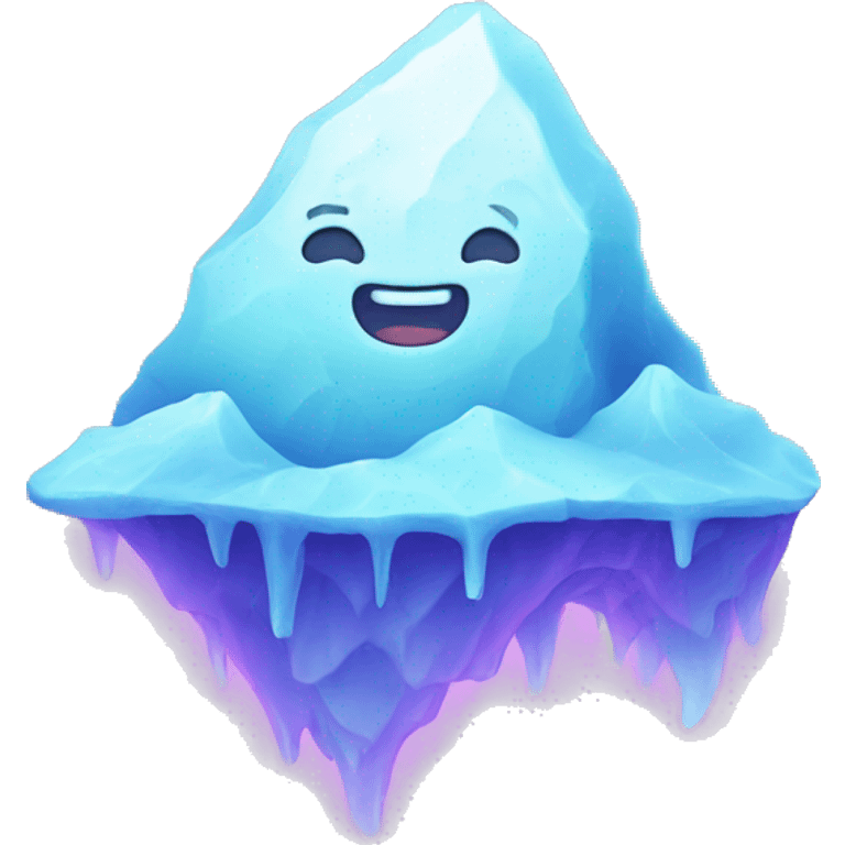 Kawaii neon iceberg    emoji