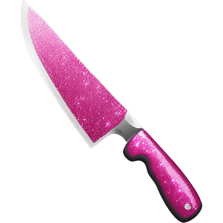 Pink glitter knife  emoji