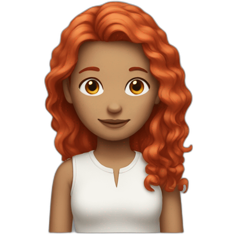 Girl with red hair emoji