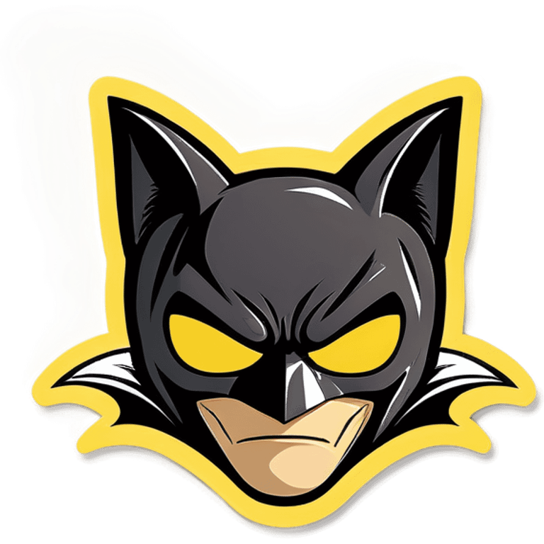 cat with a batman mask emoji