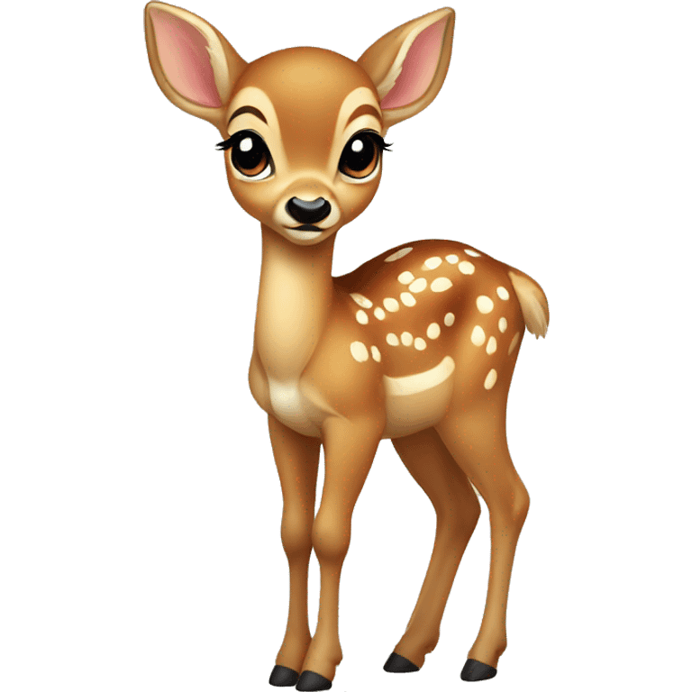 Baby deer with a bow emoji