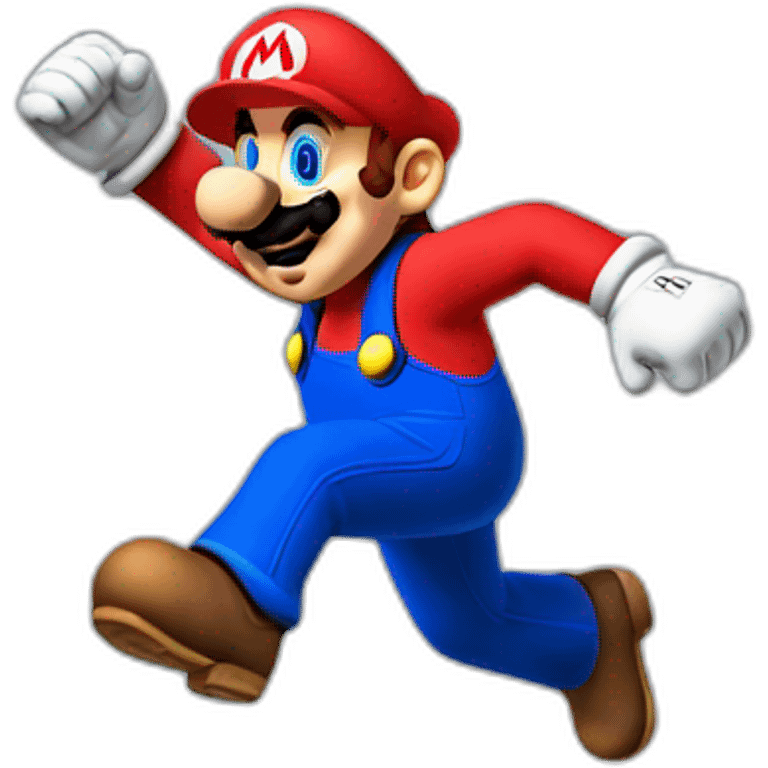 Mario jumping emoji