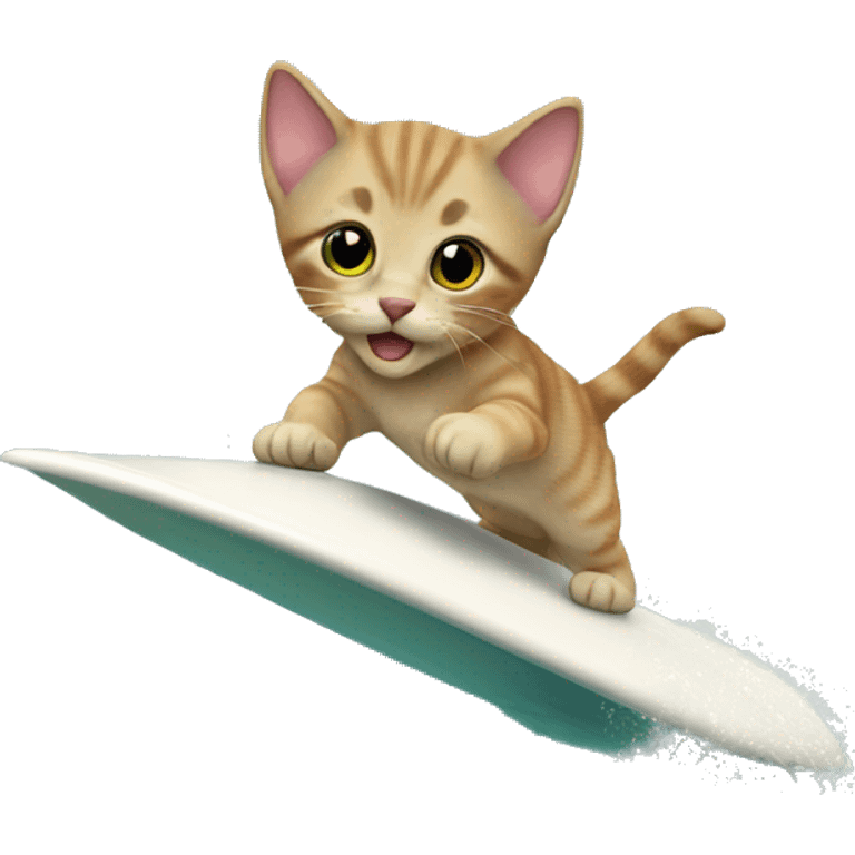 kitten surfing emoji