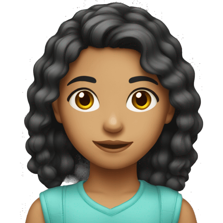 Cute young hispanic girl emoji